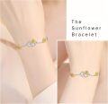 wholesale 925 Sterling Silver Sunflower Bracelet for Women Girlfriend with Box-0-4
