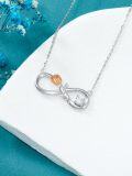 wholesale 925 Sterling Silver 925 with Rose Gold Accents and Cubic Zirconia Pendant Necklaces for Women-0-3