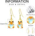 wholesale 925 Sterling Silver Duck Moonstone Drop Earrings for Women-0-5