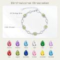 wholesale  Sterling Silver Birthstone Bracelets for Women Mom Grandma -0-5