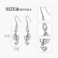 wholesale 925 Sterling Silver Musical Note Trumpet Design Dangle Earrings Gift for Her-0-2