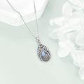 wholesale 925 Sterling Silver Waterdrop Pendant With Blue Flashing Labradorite Gemstone-0-5