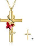 wholesale Sterling Silver Urn Cross Necklace for Ashes Cremation Jewelry with Funnel Kit-0-36