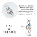 wholesale 925 Sterling Silver Heart-Shaped Blue Crystal I Love You Forever Pendant for Mom - Mothers Day Gifts-0-2