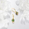 wholesale 14K Gold Celtic Knot Green Stone Drop Earrings for Women - Trendy-0-3