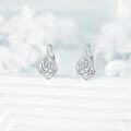 wholesale 925 Sterling Silver Celtic Knot Moonstone Drop Earrings with Blue Stone and CZ Accents-0-3