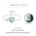 wholesale 925 Sterling Silver Turquoise Boot & Flower Horseshoe Charm Bracelet for Women-0-3