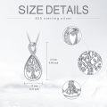 wholesale 925 Sterling Silver Infinity Tree of Life Pendant Necklace with Cubic Zirconia for Women's Fashion s-0-2