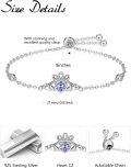 wholesale 925 Sterling Silver Birthstone Claddagh Bracelet for Women Irish Jewelry Gifts-0-5