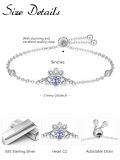 wholesale 925 Sterling Silver Birthstone Claddagh Bracelet for Women Irish Jewelry Gifts-0-5