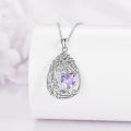 wholesale 925 Sterling Silver Heart Pendant Necklace Wholesale Gold Plated-0-156