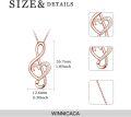 wholesale Sterling Silver Opal Rose Music Note Necklace for Women Girls Dance Teacher-0-8