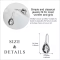 wholesale 925 Sterling Silver Moss Agate Teardrop Threader Earrings for Women - Natural Stone Drop Dangles-0-4