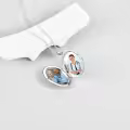 TOUPOP Sterling Silver Caduceus Photo Locket Necklace Nursing Jewelry-0-1