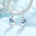 wholesale 925 Sterling Silver Blue Moonstone Dragonfly Drop Earrings-0-2