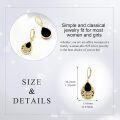wholesale Gold-Plated 925 Sterling Silver Teardrop Black Onyx Filigree Drop Earrings-0-3