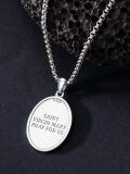 wholesale 925 Sterling Silver Saint Virgin Mary Pendant Necklace with Chain for Women Men Catholic  45cm Length-0-3
