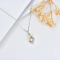 wholesale 925 Sterling Silver Bee Honeycomb Pendant Necklace Gift for Sisters and Friends-0-3
