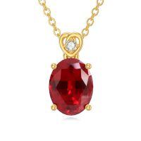 wholesale 14k Gold Amethyst Pendant Necklace-Created Ruby