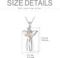 wholesale 925 Sterling Silver Peace Angel Cross Necklace for Women - Heart Love Jewelry-0-4