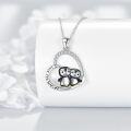 wholesale 925 Sterling Silver Penguin Love Forever Heart Pendant Necklace for Women Girls Gifts-0-1