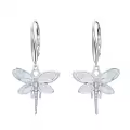TOUPOP Sterling Silver Opal Phoenix Dragonfly Hummingbird Butterfly Dove Dangle Earrings-0-0