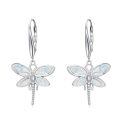 TOUPOP Sterling Silver Opal Phoenix Dragonfly Hummingbird Butterfly Dove Dangle Earrings-0-0