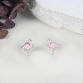 wholesale 925 Sterling Silver Flamingo Stud Earrings Animal s for Women-0-2