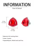 TOUPOP Sterling Silver Crystal Birthstone Stud Earrings for Women-0-3