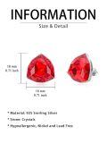 TOUPOP Sterling Silver Crystal Birthstone Stud Earrings for Women-0-3