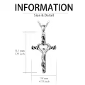 TOUPOP 925 Sterling Silver Mustard Seed Cross Necklace Christian Faith Jewelry-0-5
