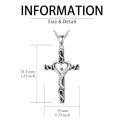 TOUPOP 925 Sterling Silver Mustard Seed Cross Necklace Christian Faith Jewelry-0-5