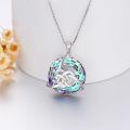 wholesale 925 Sterling Silver Celtic Knot Rainbow Crystal Pendant Necklace For Women-0-10