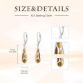 TOUPOP 925 Sterling Silver Gemstone Dangle Leverback Earrings-0-4