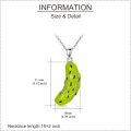 wholesale 925 Sterling Silver Green Enamel Pickle Pendant Necklace s for Women-0-2