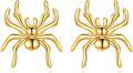 wholesale 10K Gold Spider Stud Earrings - Fine for Women & Girls-0-0