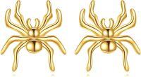 wholesale 10K Gold Spider Stud Earrings - Fine for Women & Girls-Spider earrings