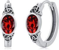 wholesale Sterling Silver Celtic Knot Hoop Earrings with Cubic Zirconia-Earrings-01 January