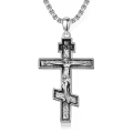 wholesale 925 Sterling Silver Crucifix Cross Pendant Necklace  for Men & Women - Religious  Sets Wholesale w/ 24  and Box Packaging-0-0