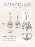wholesale 925 Sterling Silver Teardrop Tree of Life Drop Earrings for Women Irish  Ideas-0-3