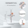 wholesale 925 Sterling Silver Rose Flower Love Cross Pendant Necklace for Grandma/Mom/Nana/Daughter Gifts-0-1