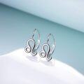 wholesale 925 Sterling Silver Leo Zodiac Sign Leverback Dangle Earrings for Women Girls -0-1