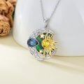 wholesale Sterling Silver Celtic Moon Sun Star Necklace for Women Girls-0-1