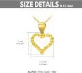 wholesale 18K Gold Solid Hollow-Out Heart Pendant Necklace for Women Gifts for Her/Mom/Wife-0-4