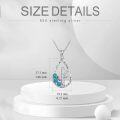 wholesale 925 Sterling Silver Turquoise Bohemian Cactus Pendant Necklace for Women Girls Gifts-0-5