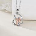 wholesale 925 Sterling Silver Heart-Shaped Pendant with Angel and Child Design - Perfect Mothers' Day or Birthday Gift for Moms & Grandmas (Silver)-0-3