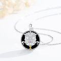 wholesale 925 Sterling Silver Gemini Zodiac Sign Black Onyx Gemstone Pendant Necklace for Women Men s-0-3