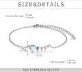 wholesale 925 Sterling Silver Rainbow Moonstone Chain Link Charm Bracelet for Women Girl's -0-3