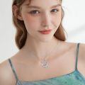 TOUPOP Sterling Silver Crystal Unicorn Heart Pendant I Love You Necklace-0-1
