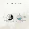 wholesale 925 Sterling Silver Mountain Pendant Necklace Wholesale with Turquoise Stone and Mustard Seed Christian Faith s for Women Girls-0-2